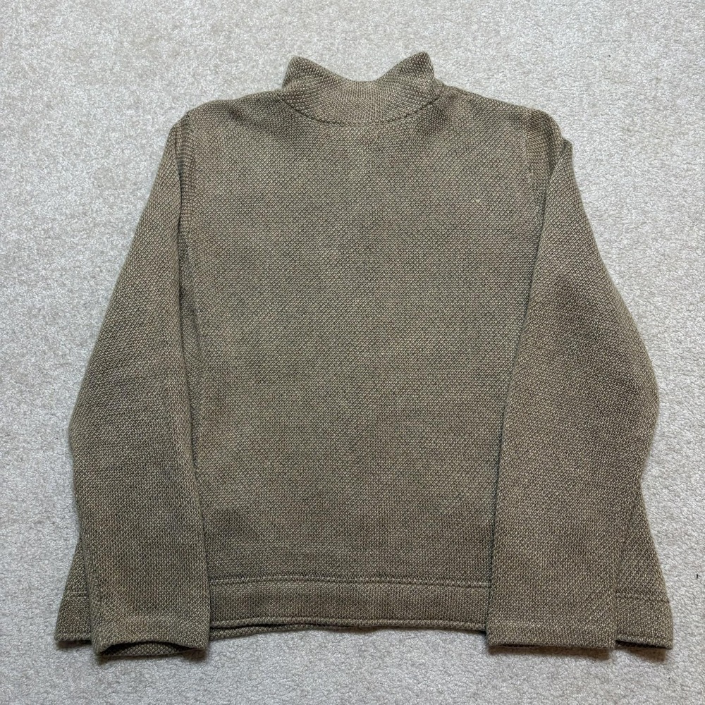 Lauren Ralph Lauren Cardigan Sweater Womens 2X Brown Mock Neck Button Pockets - Picture 4 of 9